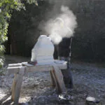 Bildhauerarbeiten am Rotter Oktober 2