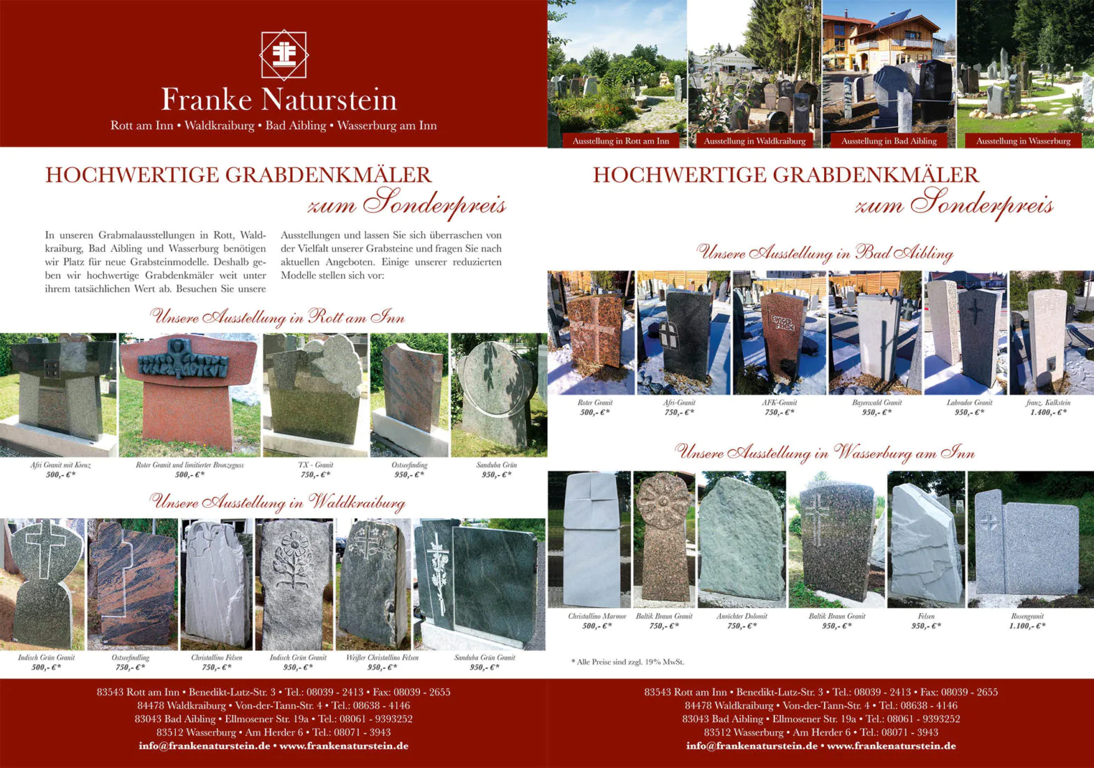 Neuer Flyer Franke Naturstein